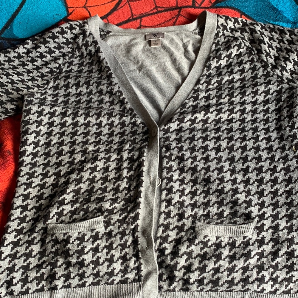 Grey and black cardigan